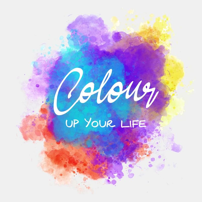 Aquarell Fleck Farbe | Spruch