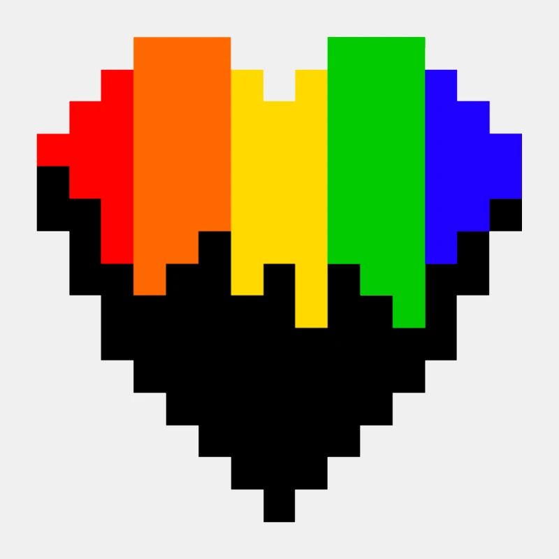 Farbiges Herz Pixel Art