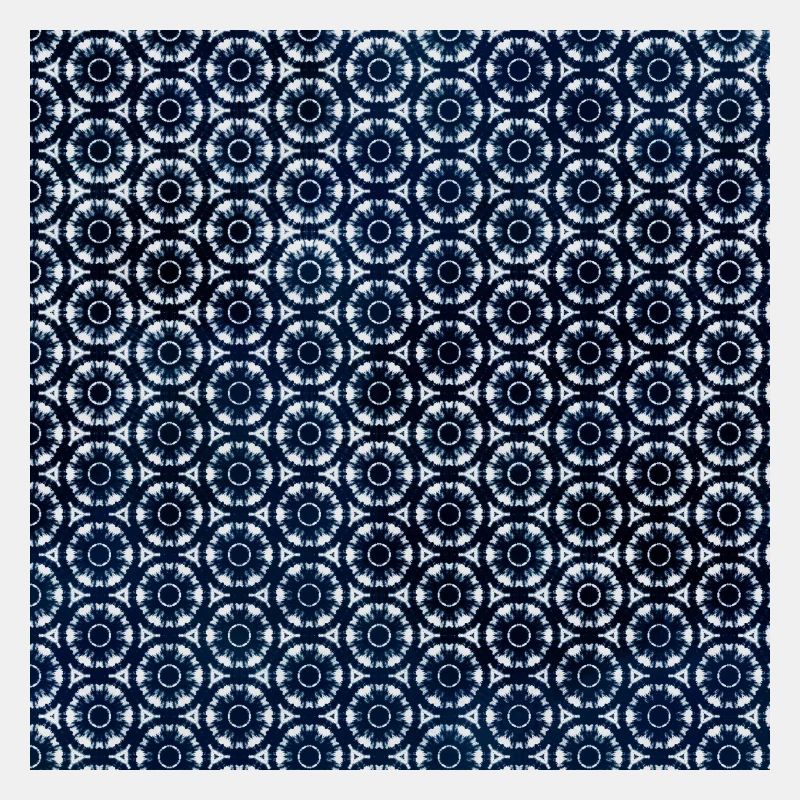 Motif textile Silver Dark Blue Tie Dye