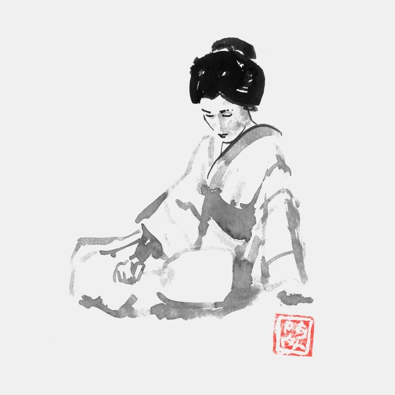 Geisha und Fan