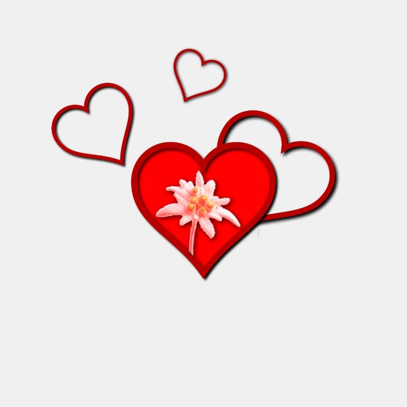 Liebe Edelweiß Herzen