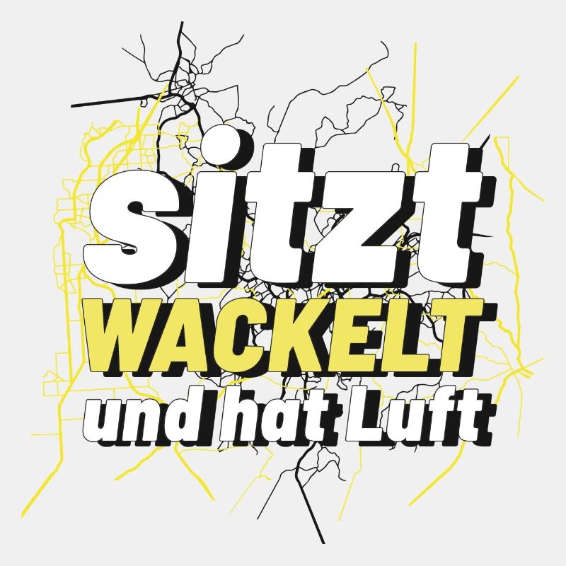 sitzt, wackelt und hat Luft Handwerker Design