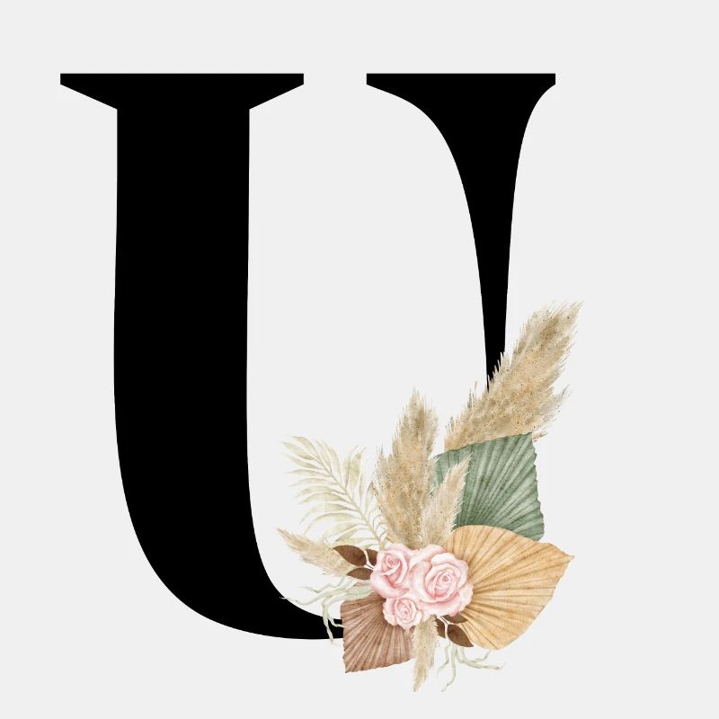 Buchstabe U geblümt