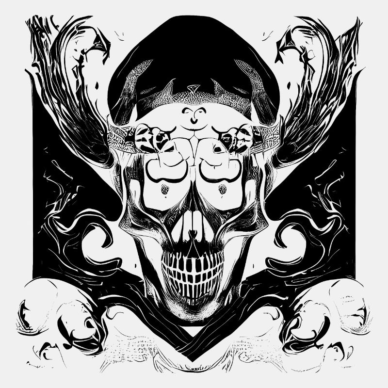 Halloween- oder Horror- Totenschädel mit Ornamente