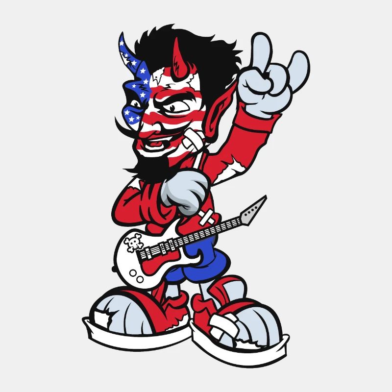 Cartoon - American Devil Rocker - pos