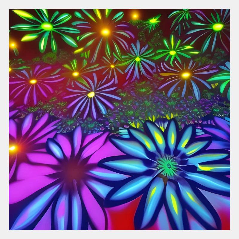 Psychedelische Blumen