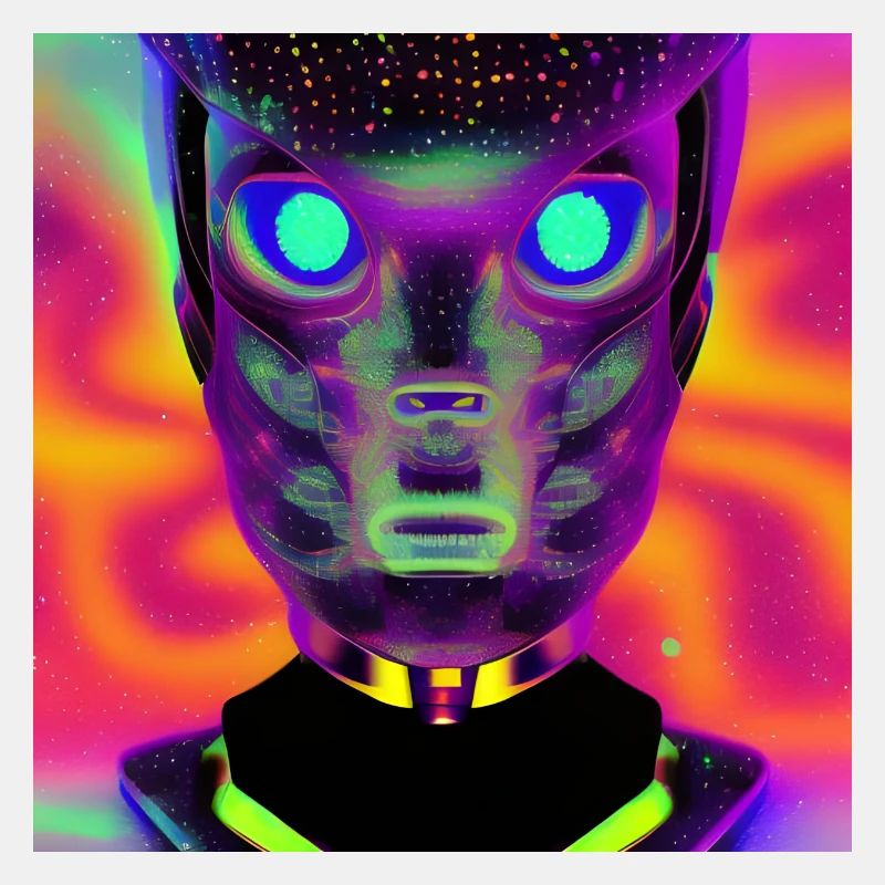 Abstraktes Alien-Porträt
