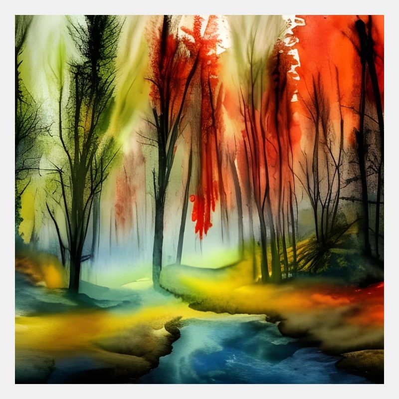 Waldquell-Aquarell