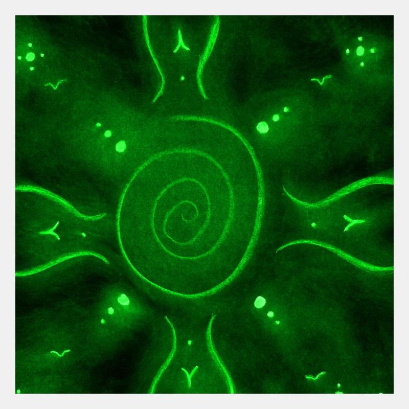 SONNIGES GRÜNES MANDALA
