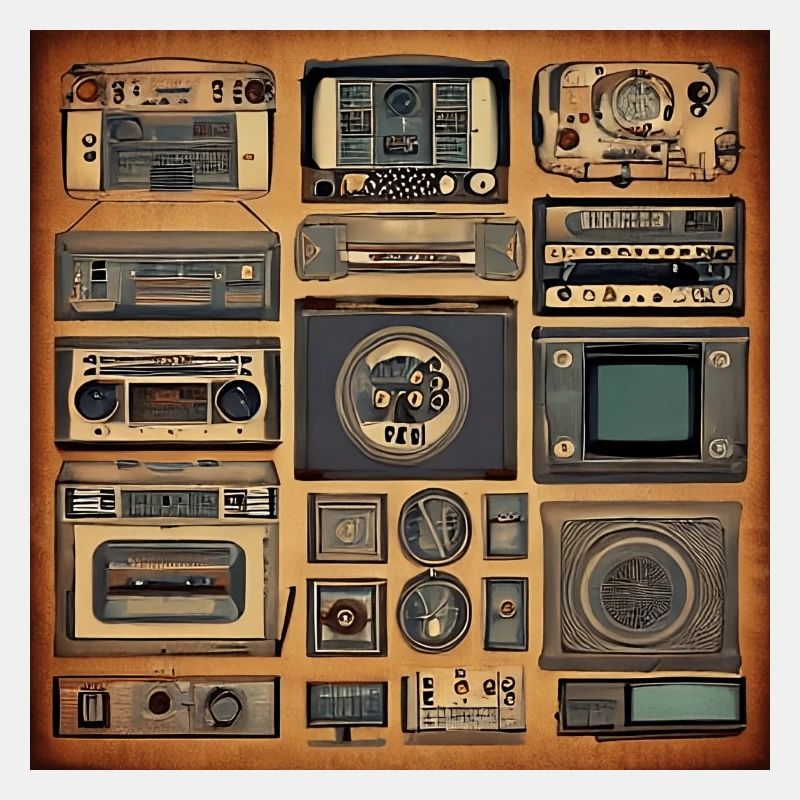 Retro Elektronik 80er style