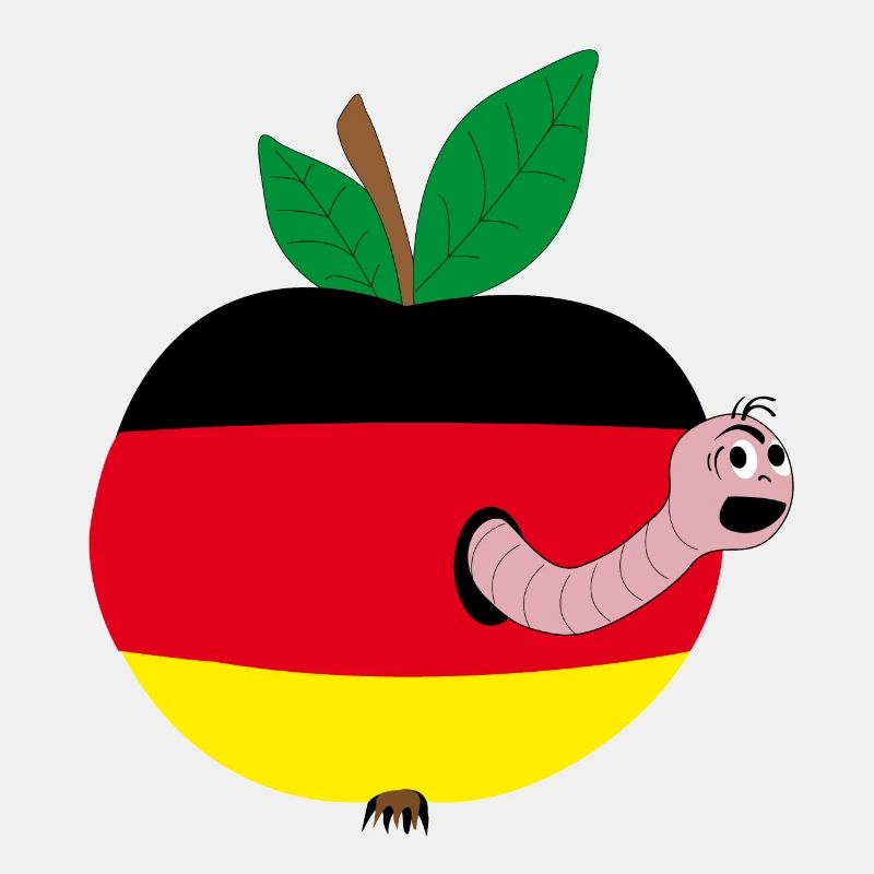 Apfel mit Wurm