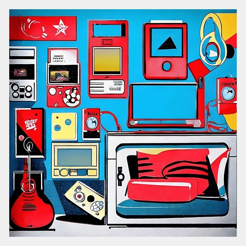80er Style Retro Zimmer