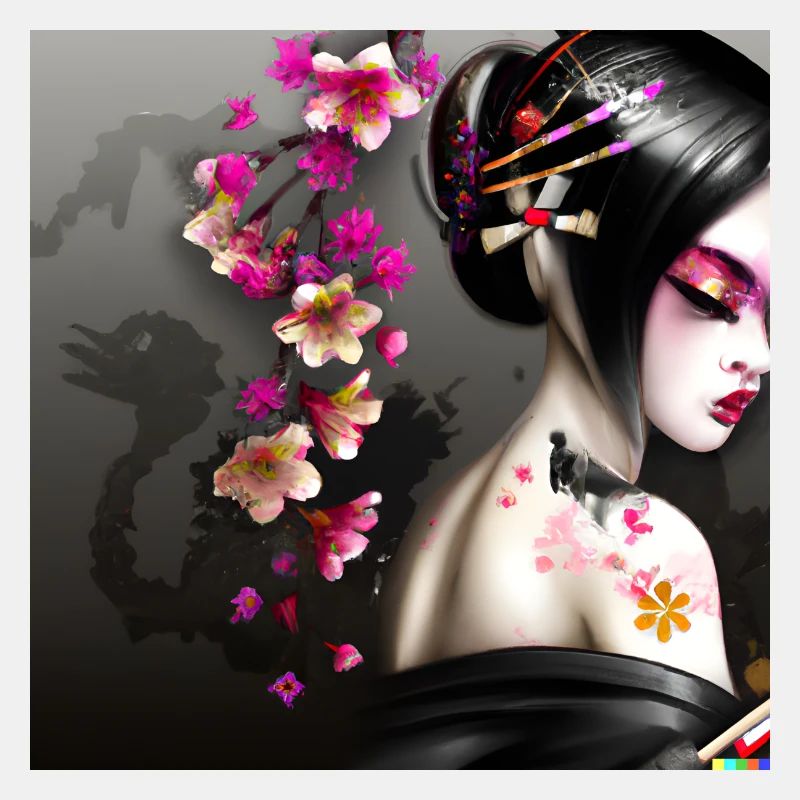 Geisha-Stil: Pullover, Tassen & Taschen