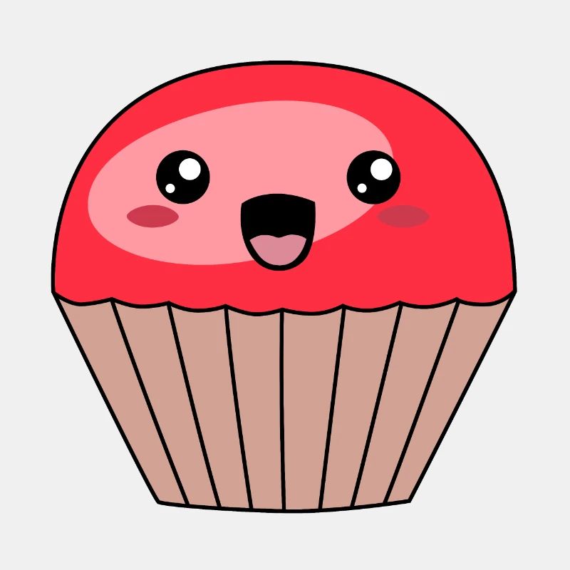 süßer roter Muffin