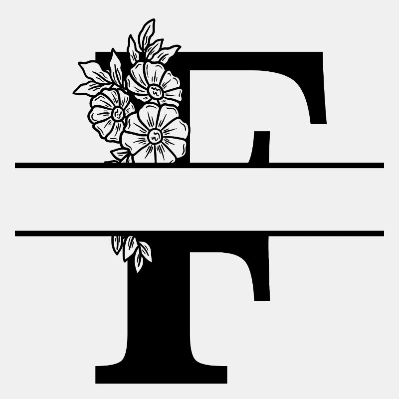 Personalisierter Blumenbuchstabe F
