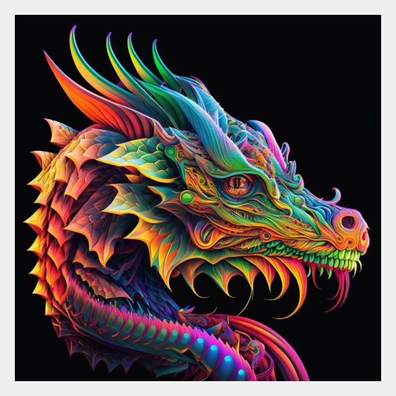 Farbiger Drache, einzigartiges Design