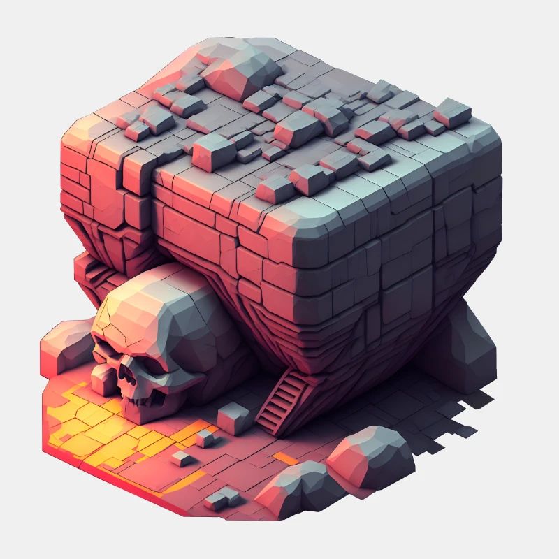 Skull Mountain Isometric