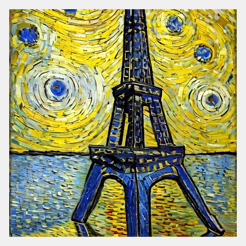 Paris Eiffelturm van gogh
