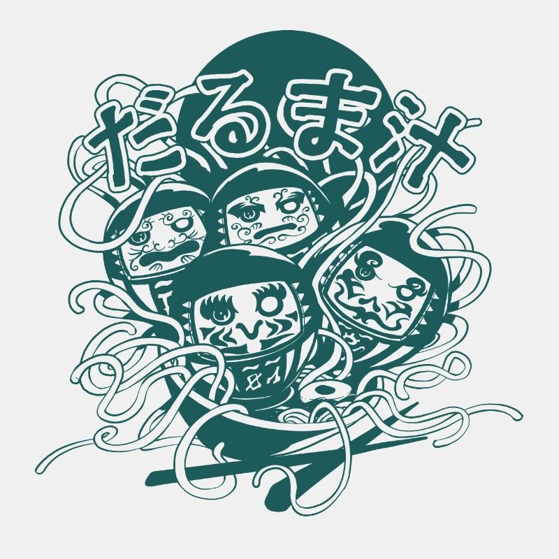 Daruma-Suppe (Schwarz-Weiß-Version)