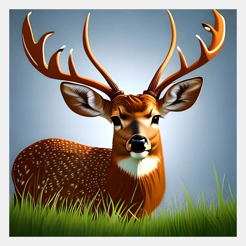 Hirsch im Gras