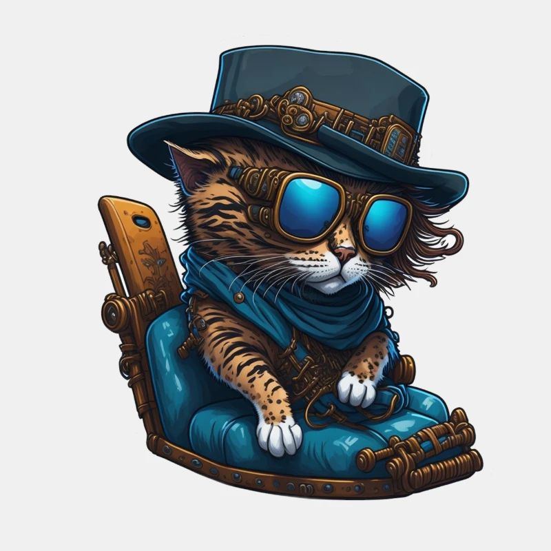 Steampunk Cool Cat 01