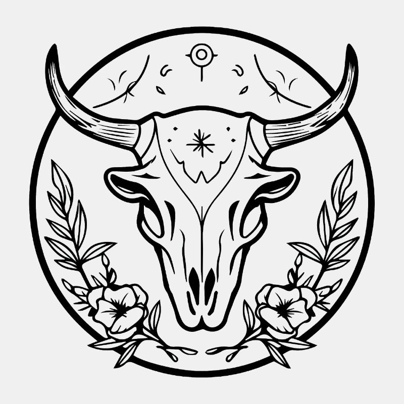 Cow Skull Boho