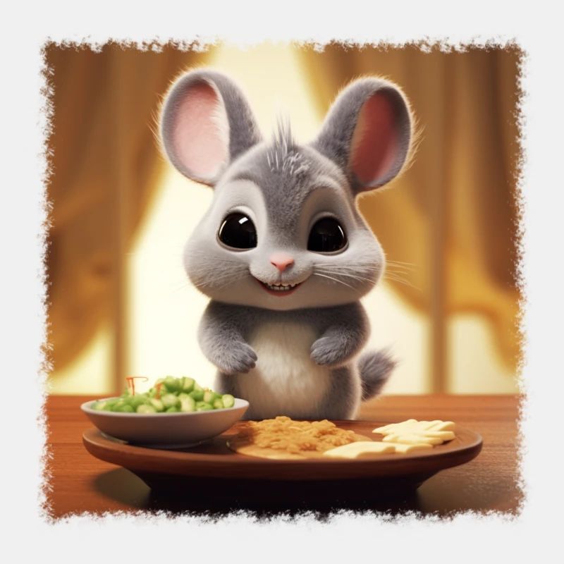 Hungriges Chinchilla junges