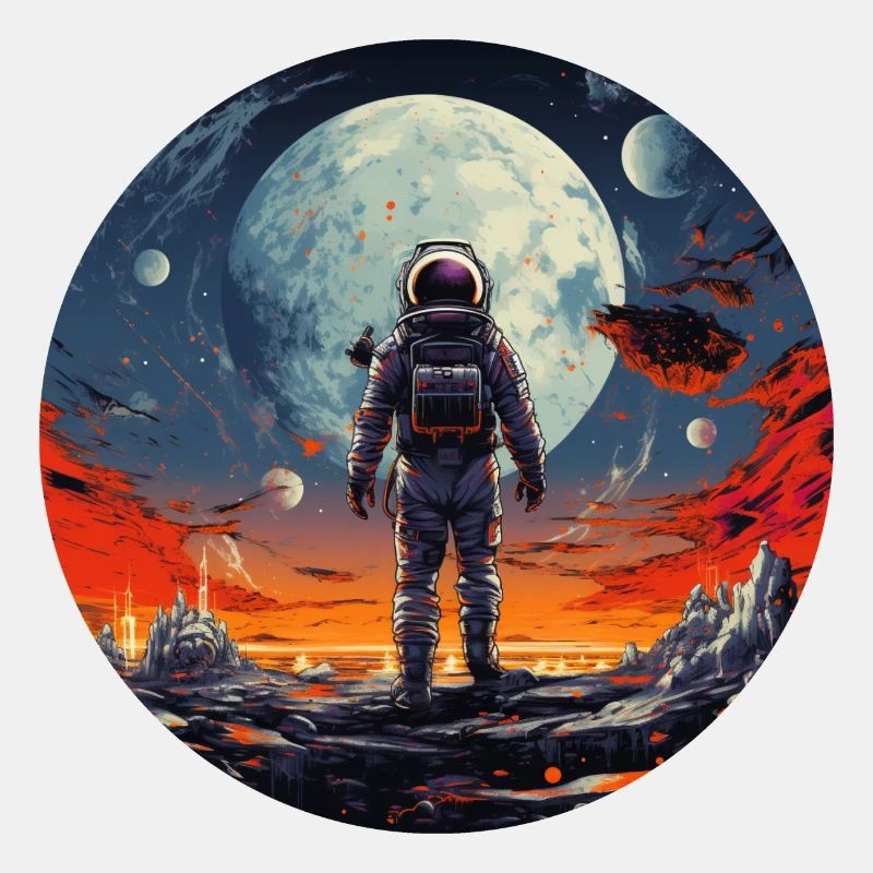 Conception cool d’astronaute nerd lors de la sortie dans l’espace