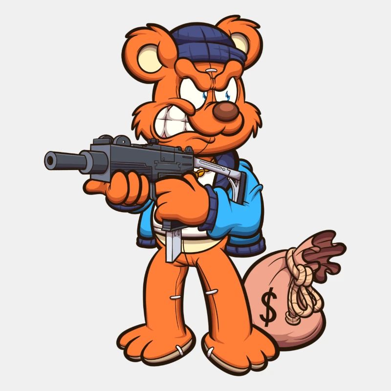 Teddybär mit Uzi