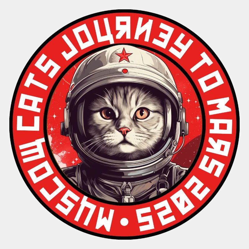 Astronautenkatzen-Logo - Sowjetisch