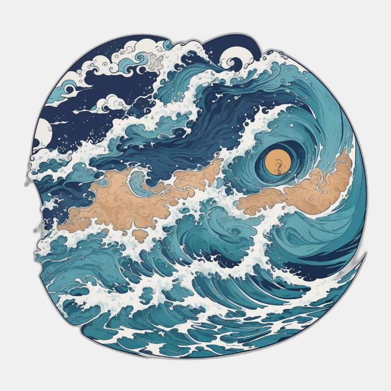 Japan Wellen Kunst