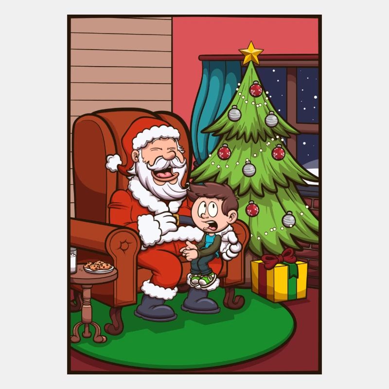 Weihnachtsmann mit Kind