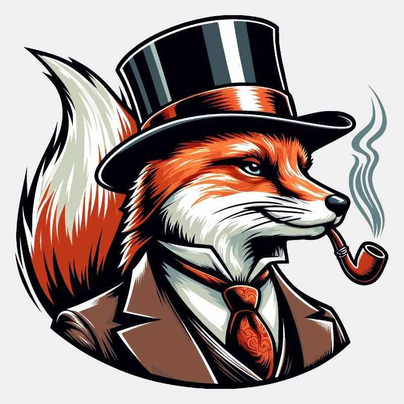 Fuchs mit Pfeife