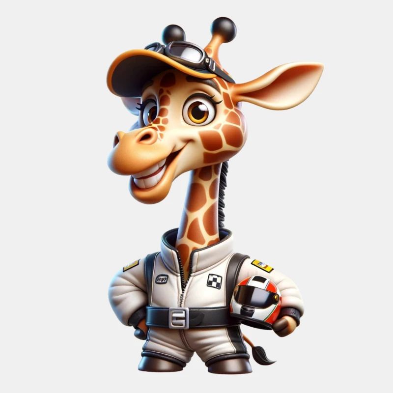 Rennfahrer Giraffe