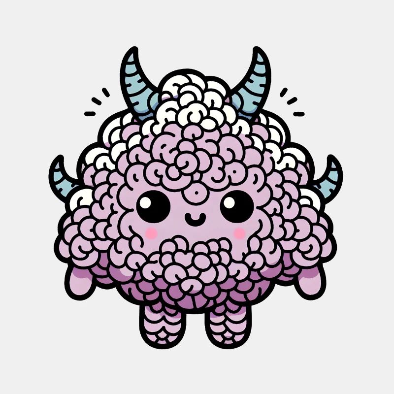 Lächelndes Amigurumi Monster