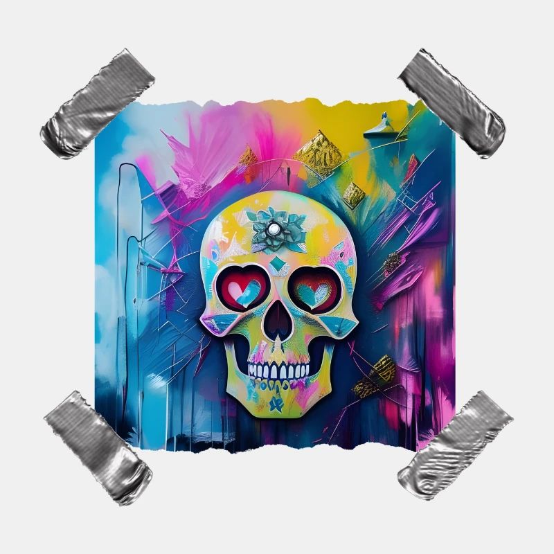 Skull / Bunter verliebter Totenkopf