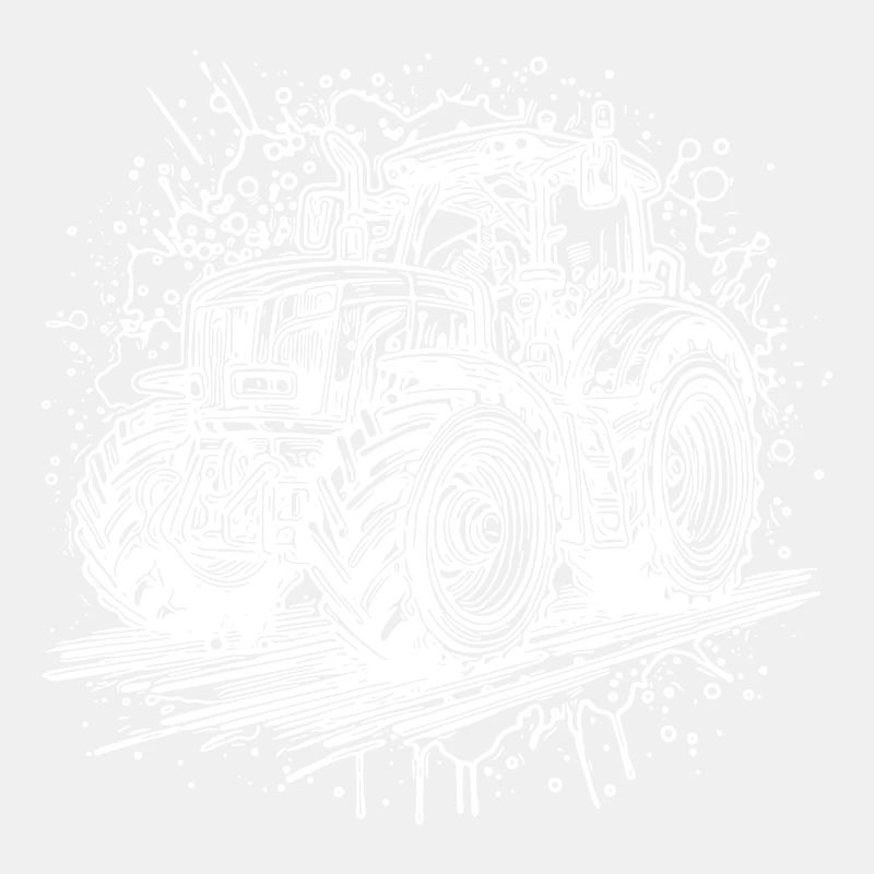 Traktor Splash Design mit Feld Schlepper