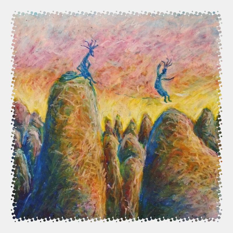 Berg, Klettern, Springen, Kokopelli