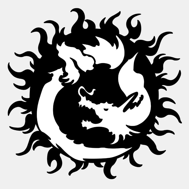 Dragon23 schwarz-weißer Hintergrund