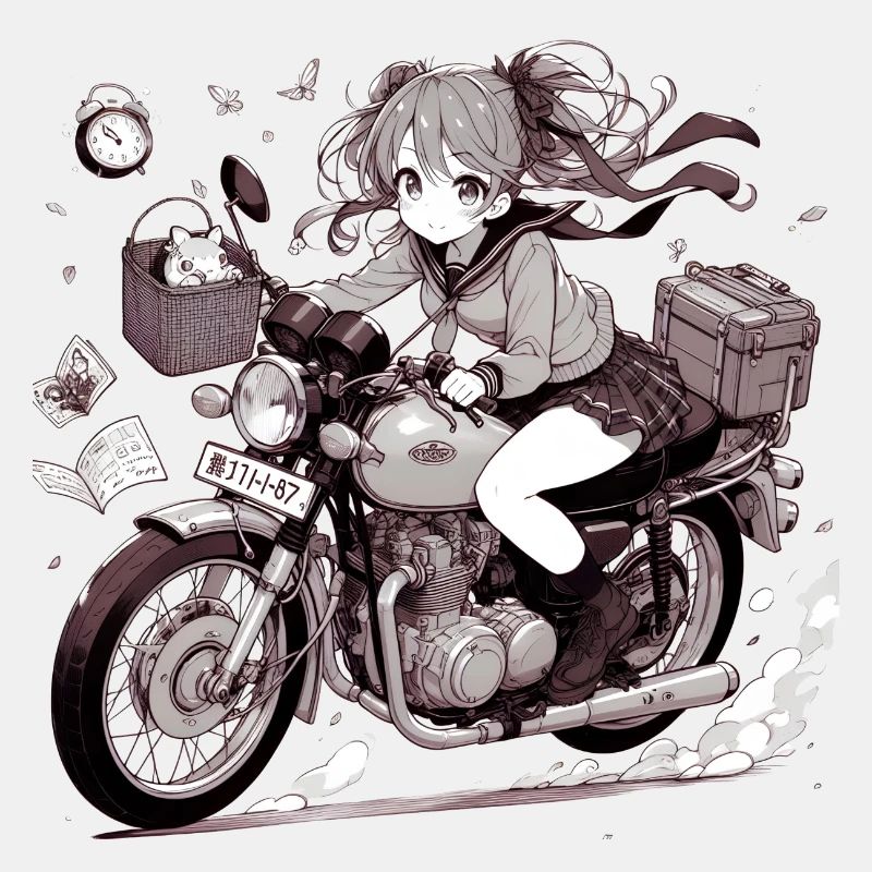 Manga Frau Biker 2
