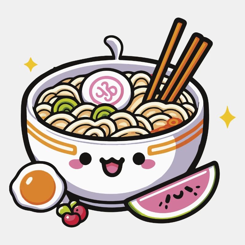 Süßes Kawaii-Ramen-Essen