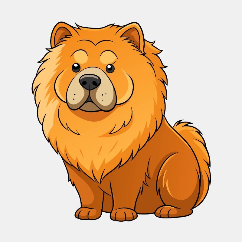 Stoic Chow Chow Guarding Territory