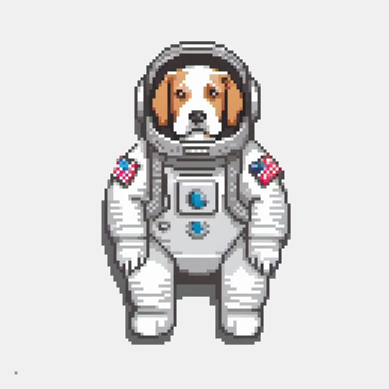 Cadet canin cosmique : l’odyssée de l’espace d’un chiot pixel