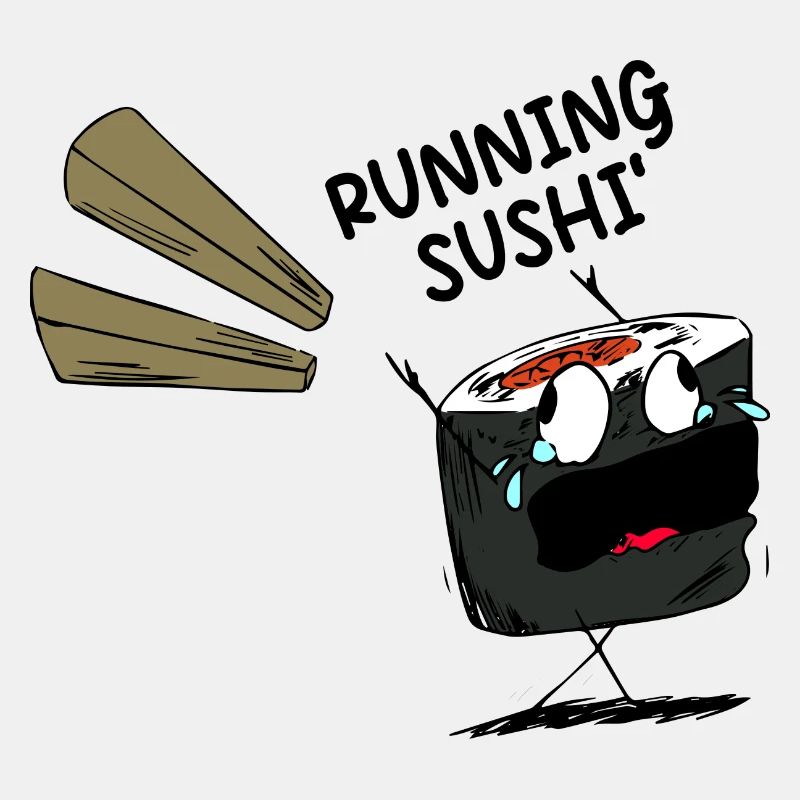Lustiger Spruch Running Sushi