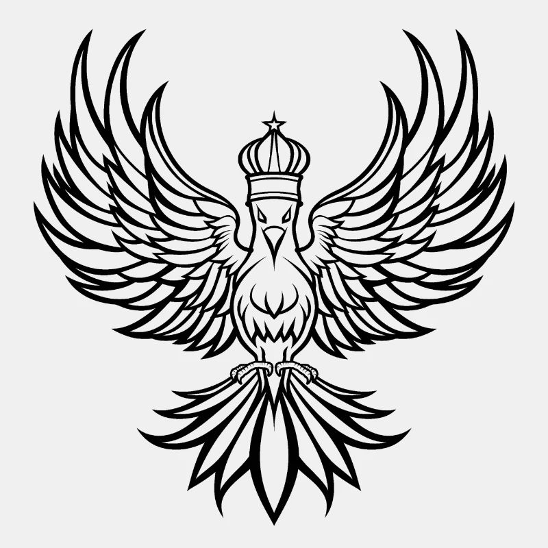 Phoenix mit Krone