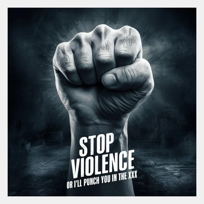Stop Gewalt oder ich hau dir in die XXX