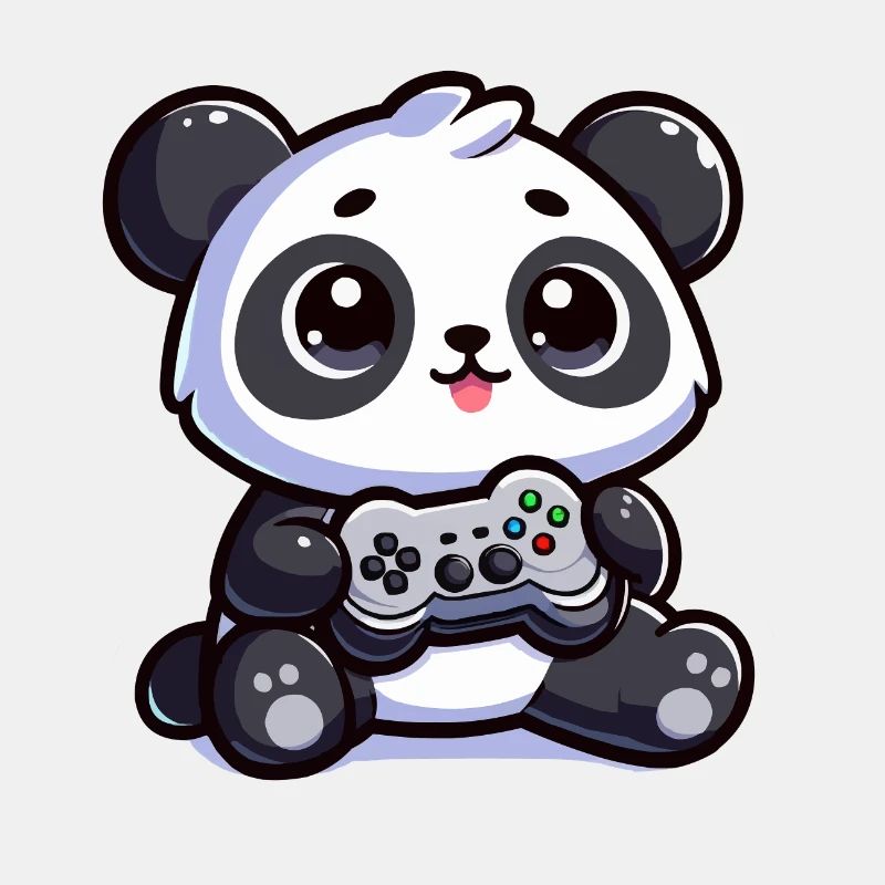 Cute Panda with Controller
