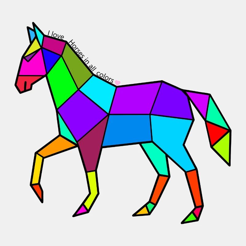 pferd polygon bunt