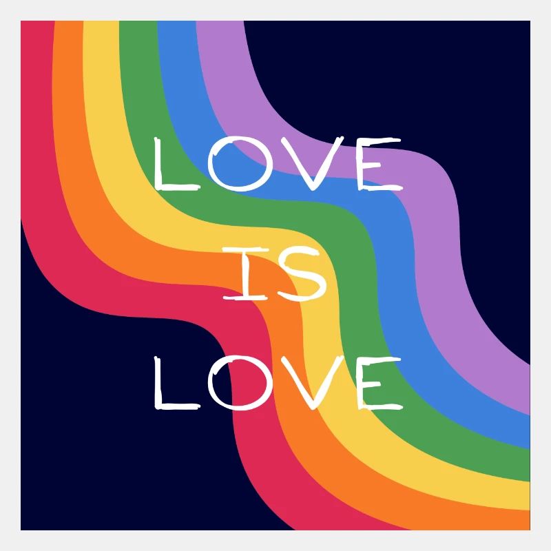 Liebe ist Liebe. Regenbogen-Design.