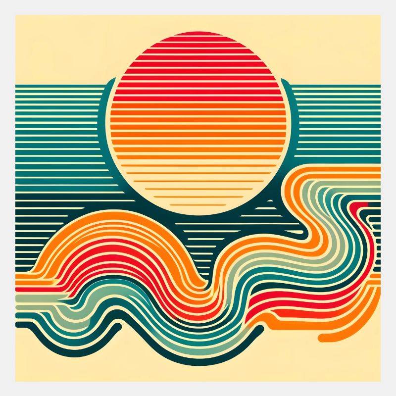 Coucher de soleil rétro 2